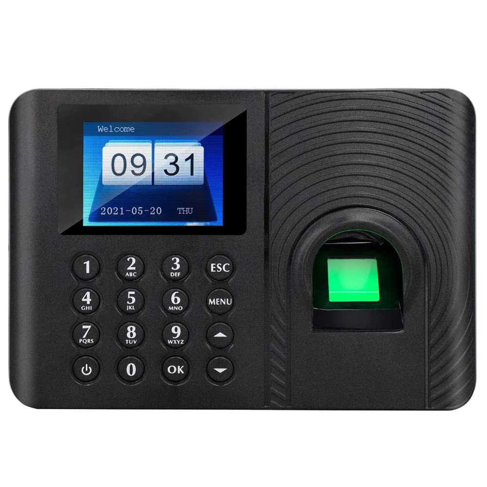 Display LCD da 2,4 pollici biometrico impronte digitali password presenze sistema di controllo registratore tempo dipendenti piccola impresa USB Download dati tempo orologio registratore