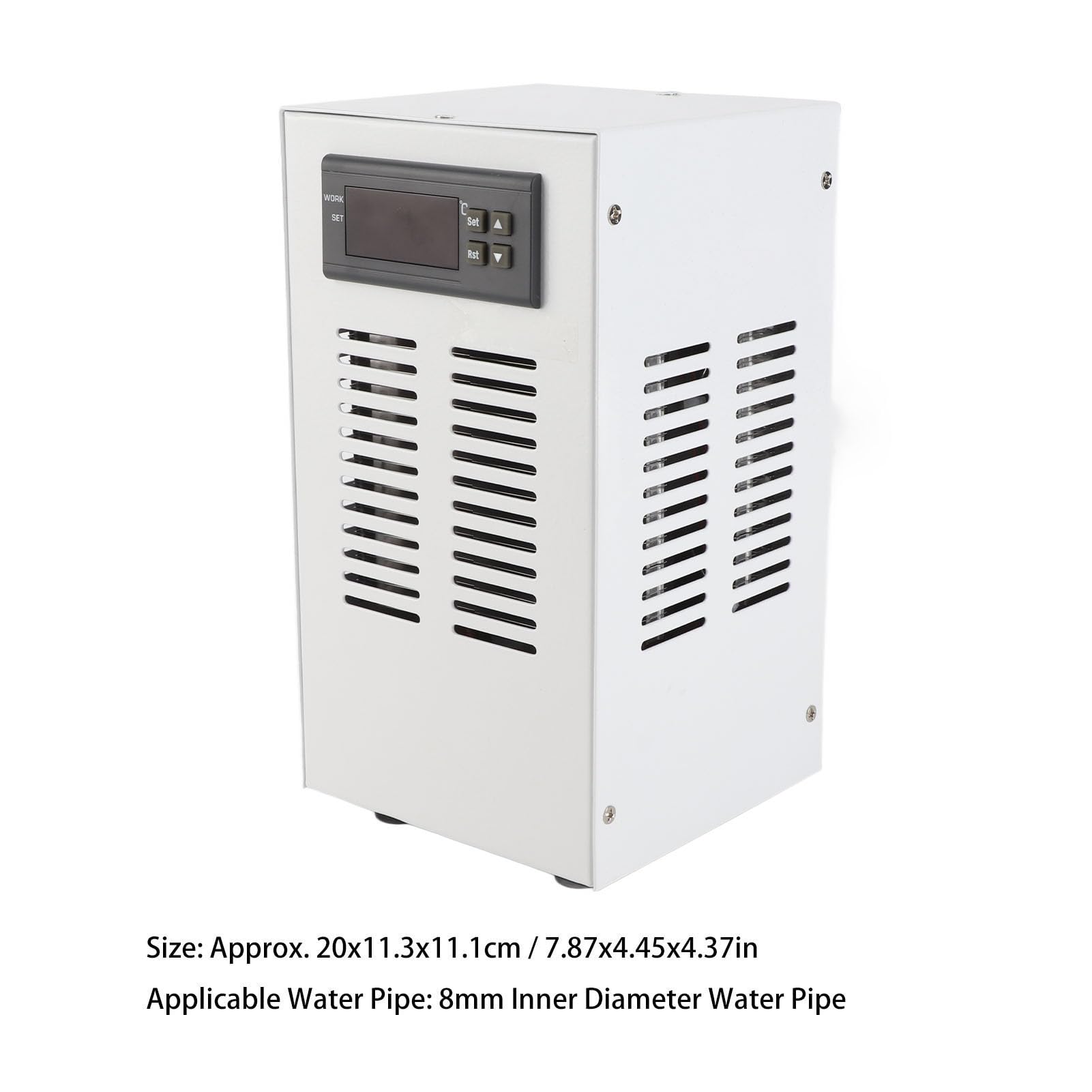 de enfriamiento electrónico de 72 W para enfriador de tanque de agua y controlador de temperatura de acuario de 20 L - Incluye manguera y bomba de agua - Rango ajustable de 10 a