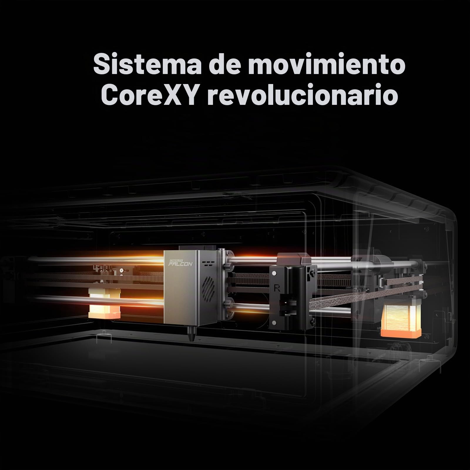 Creality Falcon A1 Grabador Láser 10W, Potencia de 80W, Totalmente Cerrado, 600 mm/s, Posicionamiento Automático con Cámara HD, Ideal para Madera y Metal - Carcasa Blanca