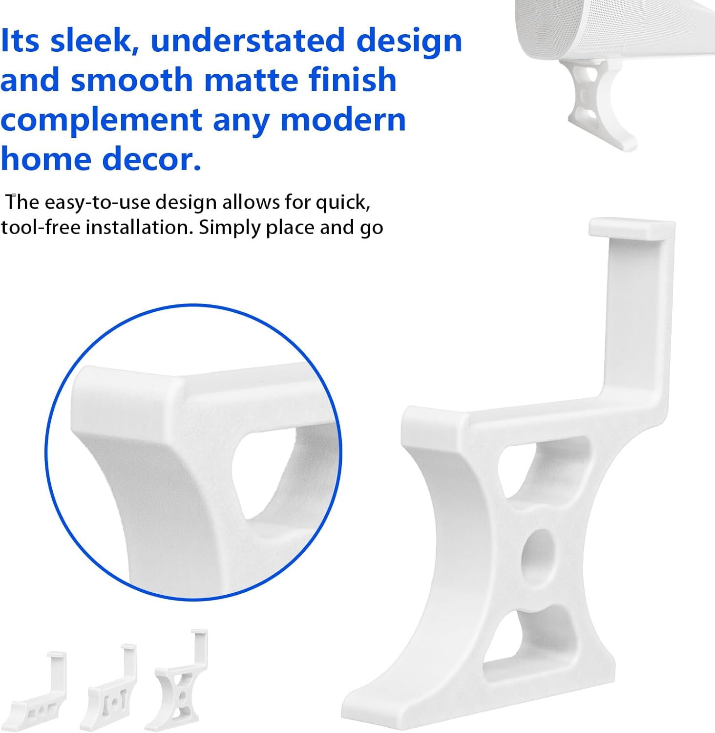 Soundbar Stand for Sonos Arc Ultra with 3 Height Adjustments(25mm-75mm), Sturdy Riser Base for TV & Shelf, Prevents Audio Blockage, Tool-Free Installation (75mm White)