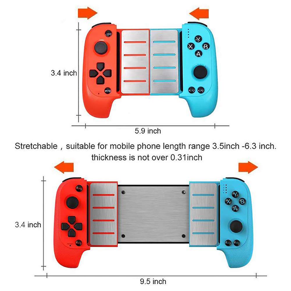 Yanghao Juego de Bluetooth Wireless Gamepad telescópica, En Incorporado 300mAh Batería de Litio para Andorid 3.0 + / Windows/iOS