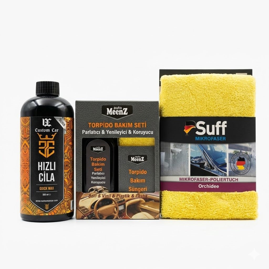 Custom Car & MeenZ Profesyonel Araç Bakım Seti - Hızlı Cila 500ml