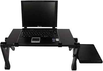 Black Portable Multi-functional Folding Computer Table 48 x 26 cm Home Assembly Folding Table Folding Table