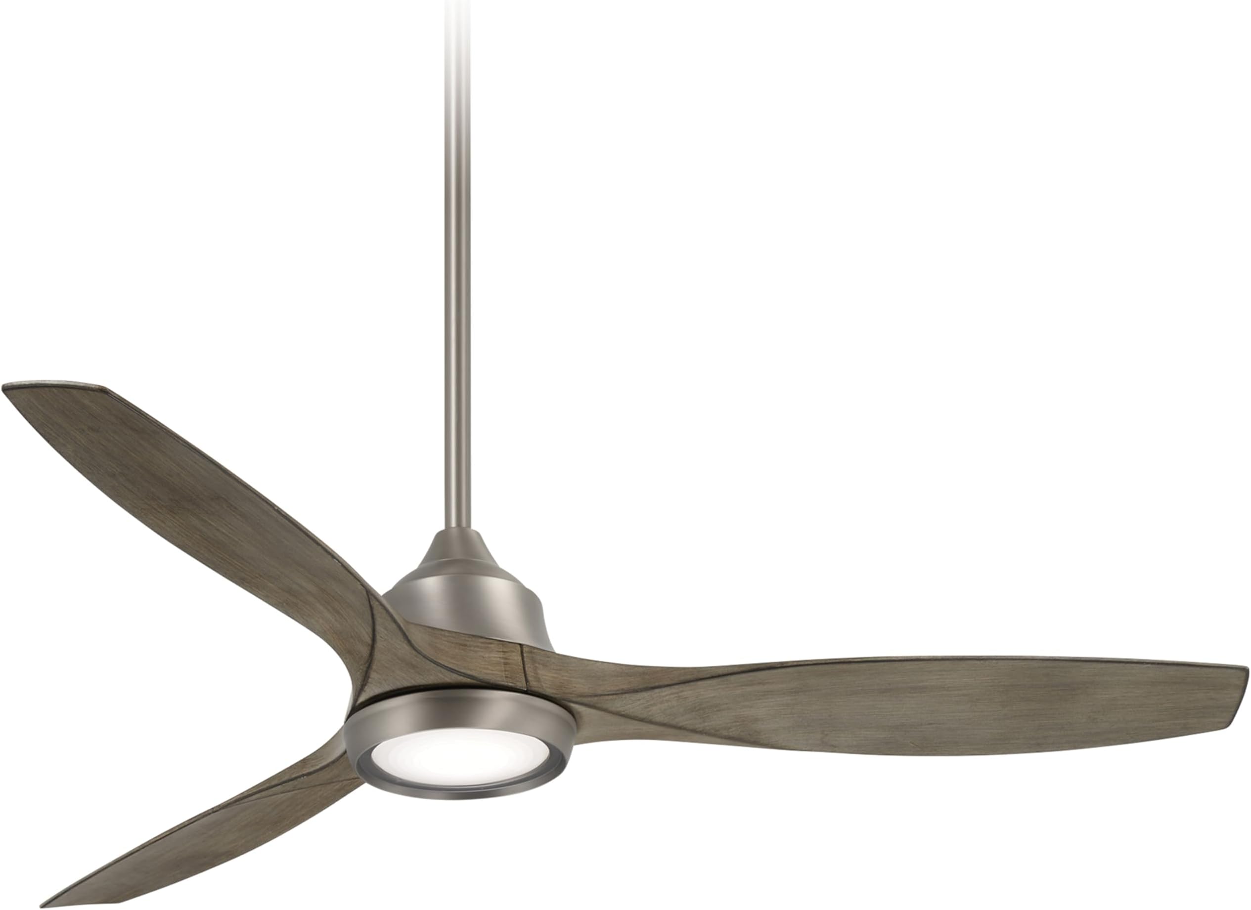 F749L-BNK Skyhawk 60 Inch LED Ceiling Fan with Carved Wood Blades, Integrated LED Light and DC Motor in Burnished Nickel Finish