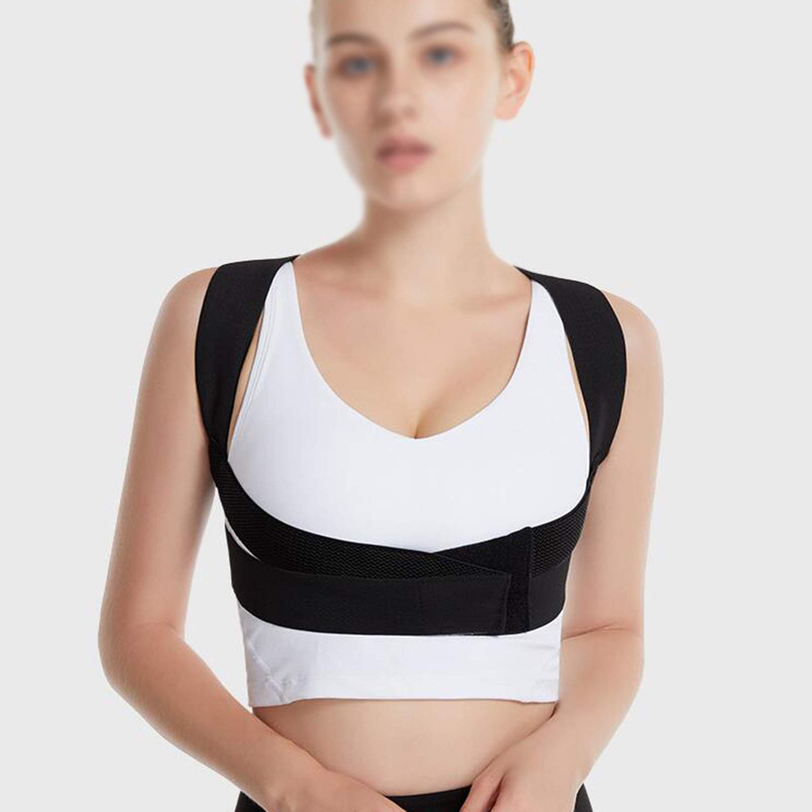 Corrector de Postura Lumbar Lumbar Corrección de Postura Atrás de Apoyo para Hombres para Hombres y niños Mejoran la Mala Postura, Negro, S