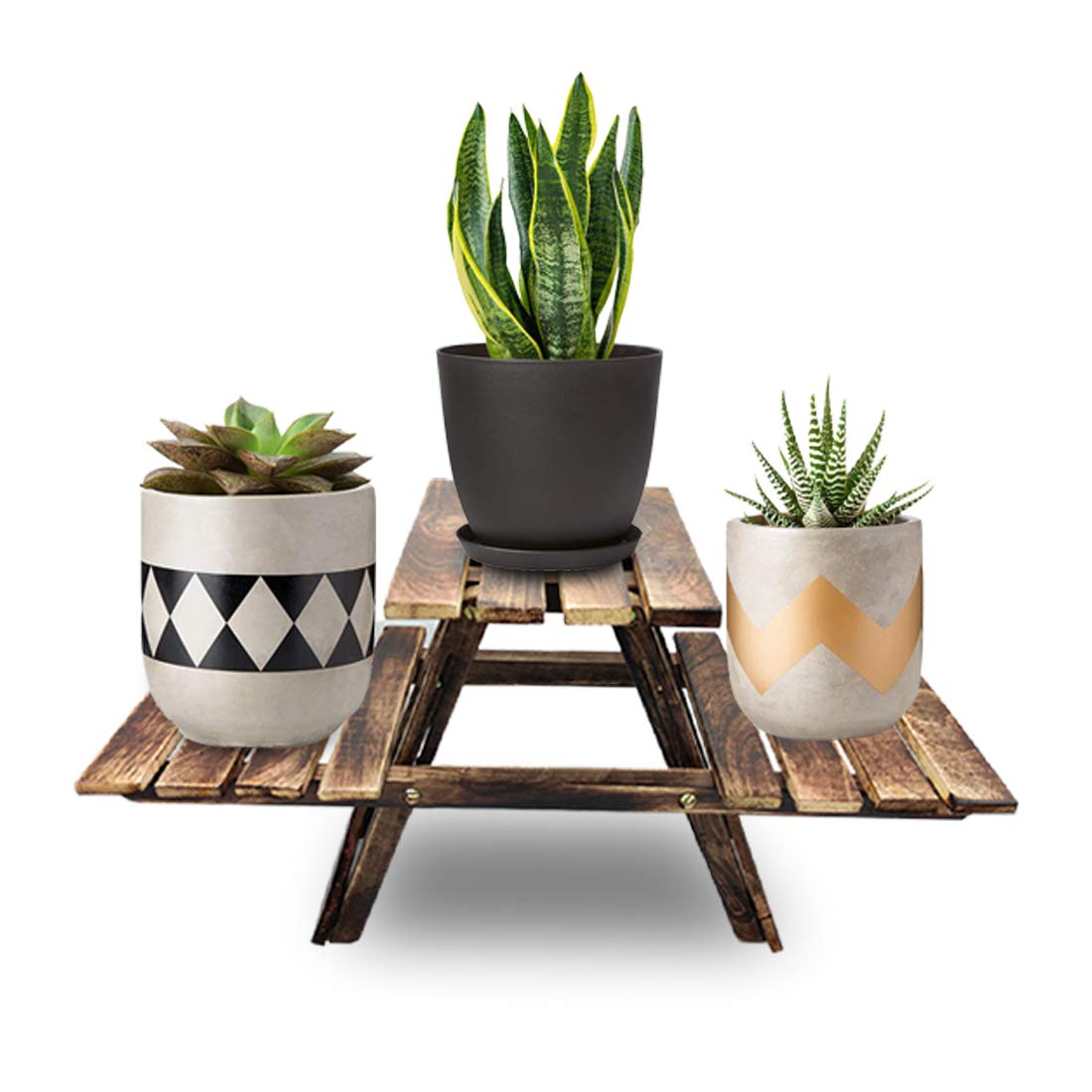 Naayaab Craft Planter Stand, Vintage Wooden Multipurpose Folding Rack Plant Stand with 3 Decks/Living Room Side Stand/Wooden Stool/Flower Pot Stand (Brown) Dimension: 23 inch x 9 inch x 11.5 inch (B08DJ7661J) Amazon Price History, Amazon Price Tracker