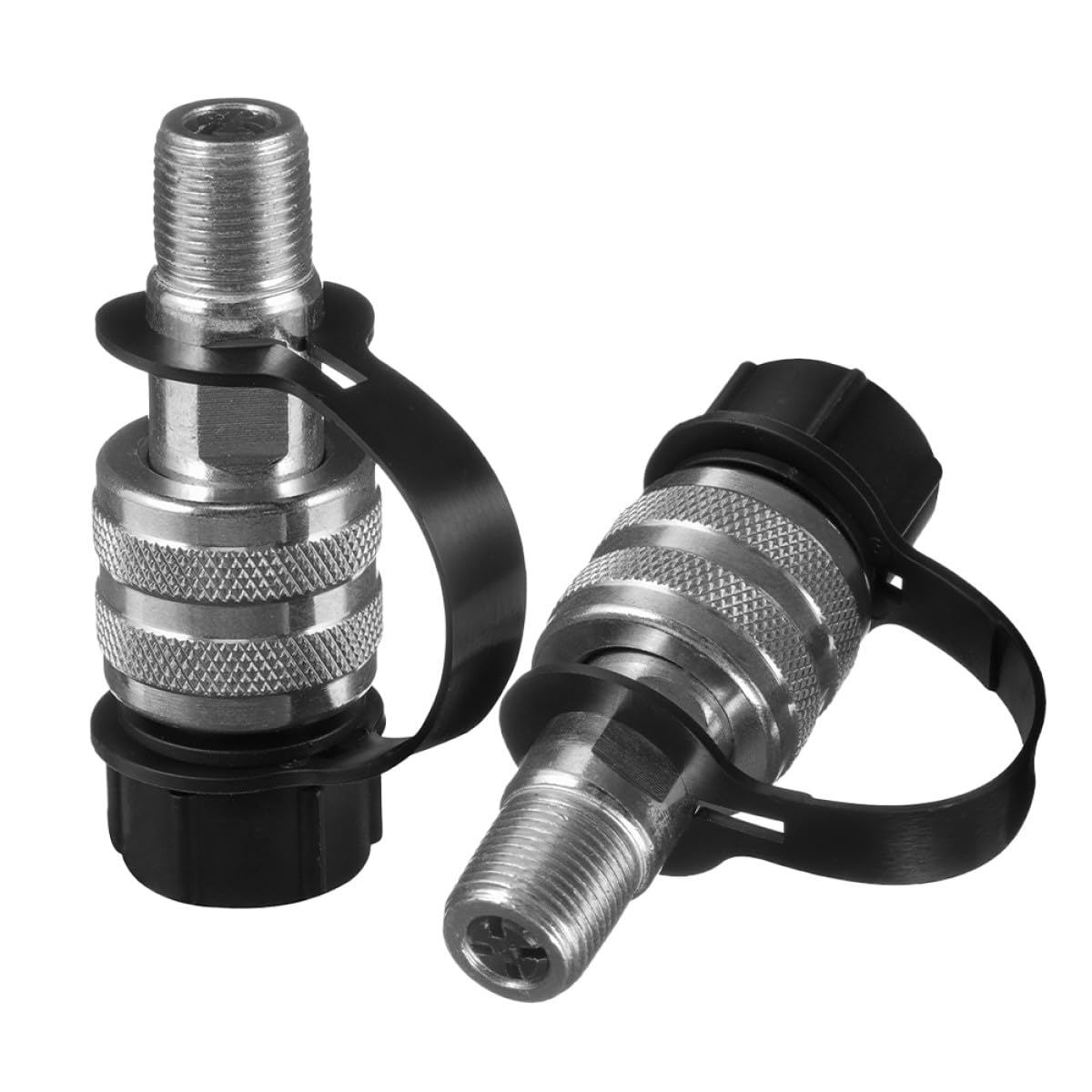 Conector rápido hidráulico de 3/8 en acero al carbono macizo chapado en zinc con tapón