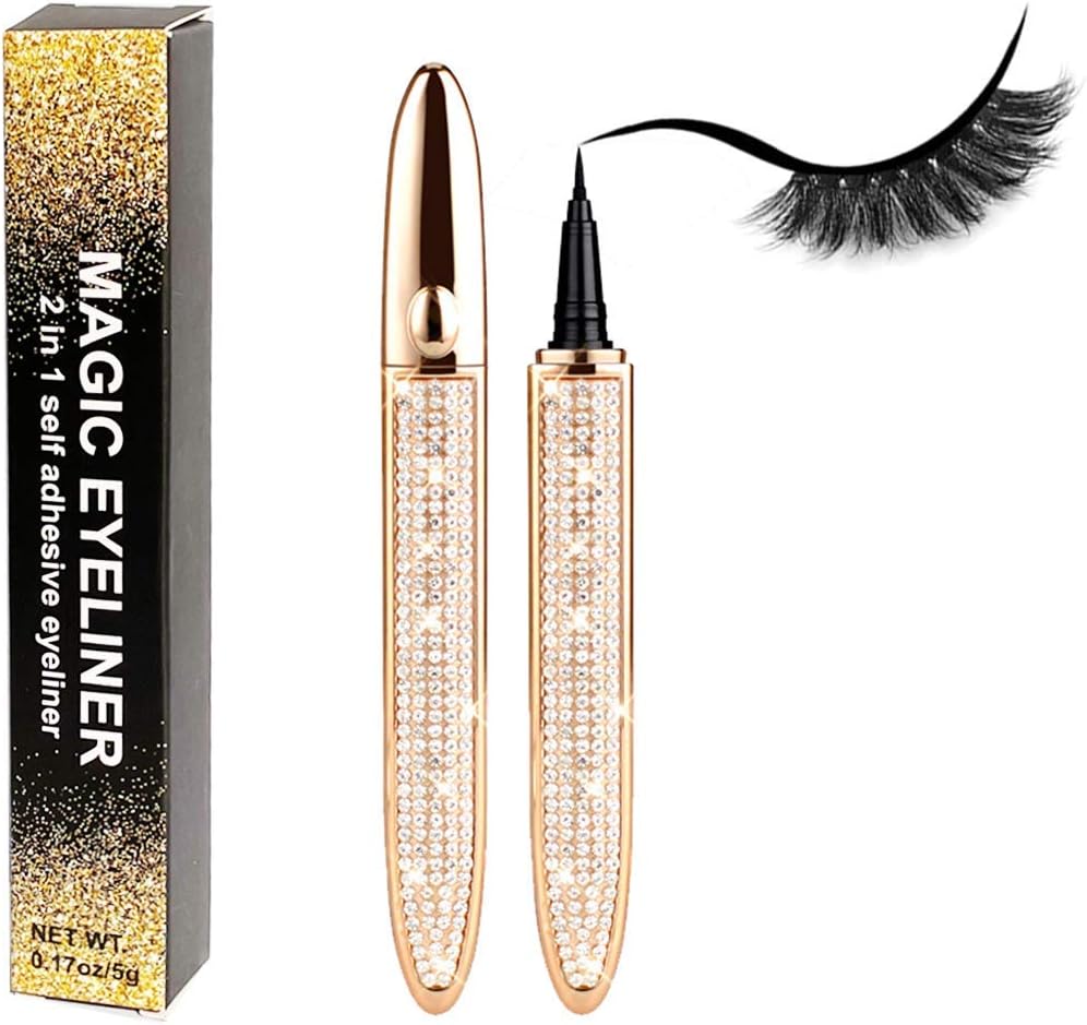 Thr3e Strokes Magnetic Pen Eyeliner Waterproof Long Lasting Natural Eye Makeup Eye Liner Black 5g Matte Finish