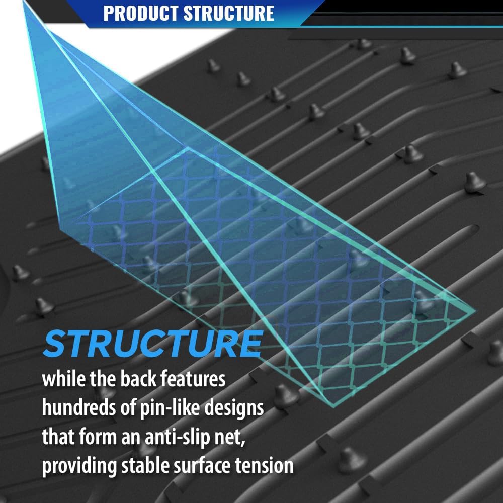 DOTCOM TPE Floor Mats Fit Dodge Charger RWD 2011-2023 (Rear Wheel Drive),All Weather Custom Fit Full Cover Protection 1st & 2nd Row Cargo Liner Accessories,alfombras para carro 3Pcs - Image 3