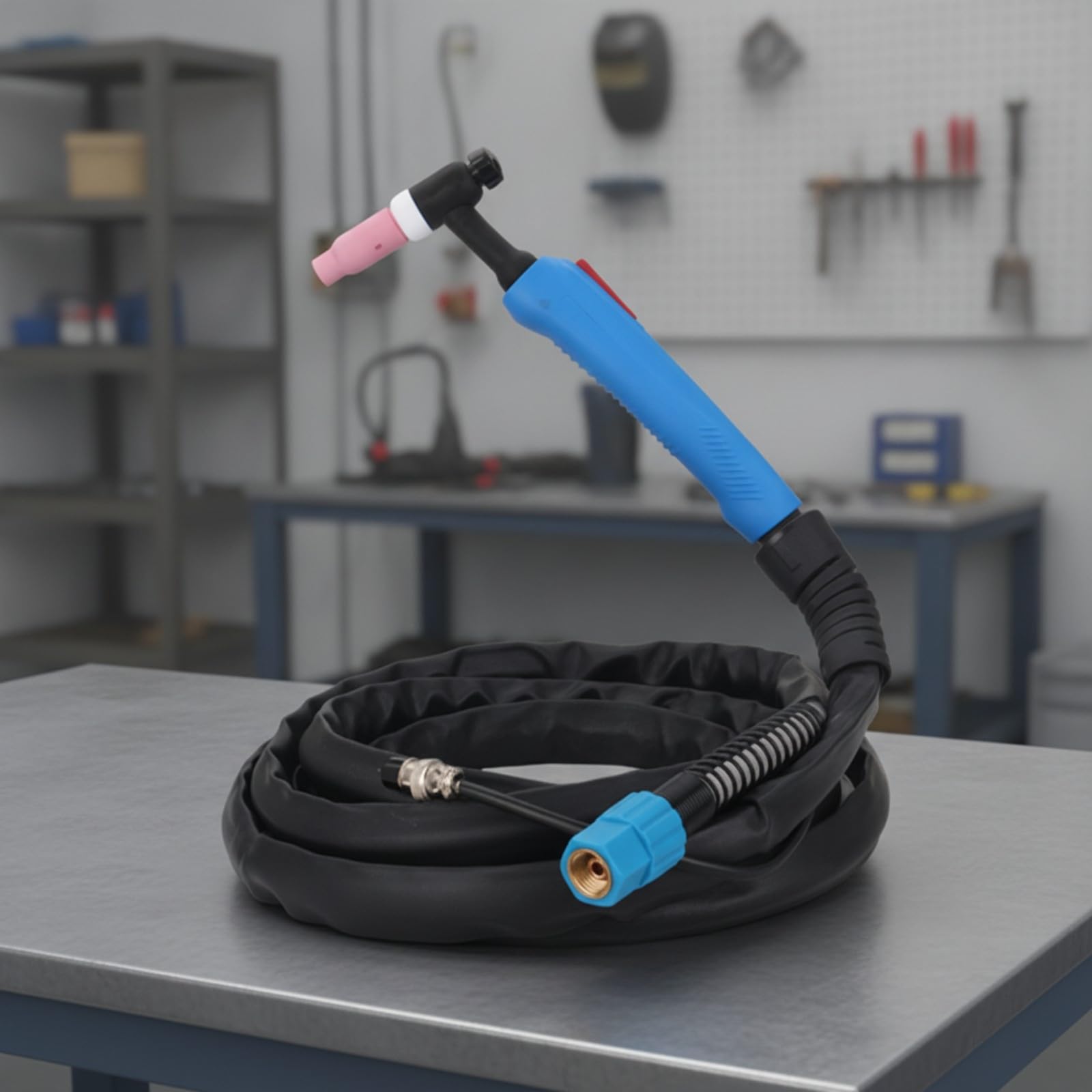 Sharplace Antorcha con Tubo Ergonómico, Antorcha Refrigerada por, Refrigeración Eficaz, Herramienta, para Taller, Reparaciones, 4M, Wp17