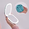 Mocado Compact LED Travel Makeup Mirror - 4 Inches 1X10X Magnification Travel Mirror with Light Dimmable Double Sides Lighted USB Rechargeable Compact Mirror for Purse,Pocket,TravelGreen Marble