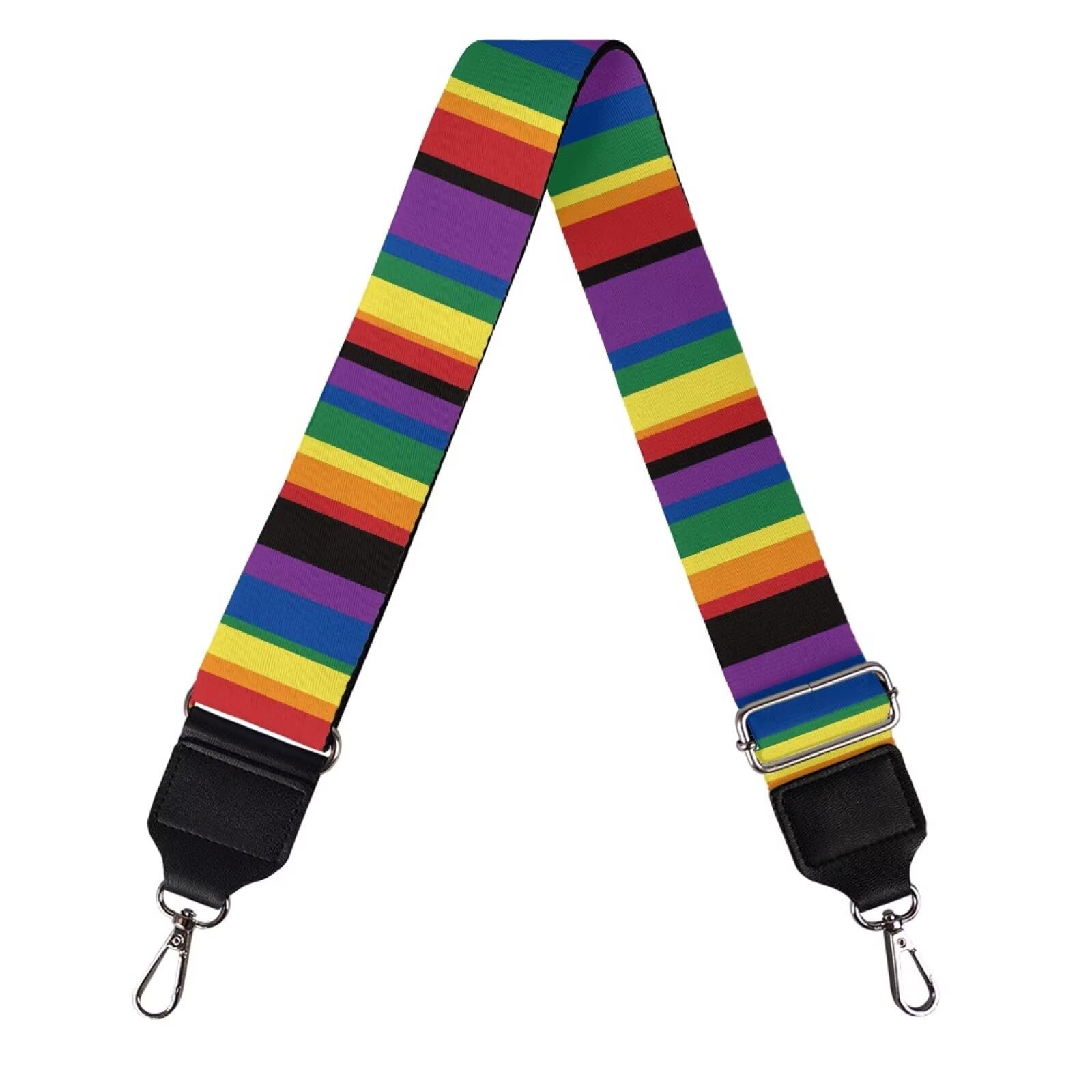 Coldinair LGBT Wide Shoulder Strap Guitar Strap for Purse Replacement and Adjustable Crossbody Bag Straps Gay Pride Handbag Crossbody Bags Shoulder Bags,Rainbow Bag Strap