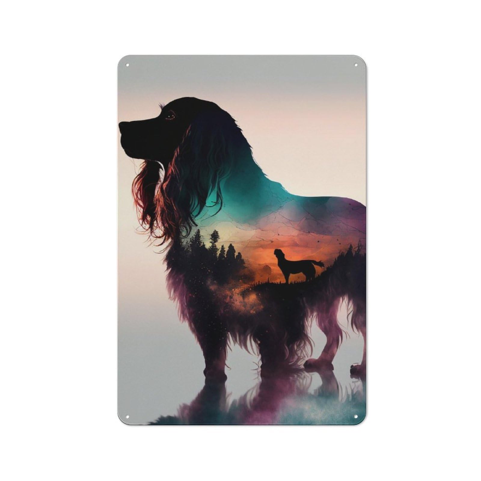 Junmoney Cavalier King Retro Printed Metal Sign 30X20cm For Studio Or Craft Room, For Creative-Space Collectors