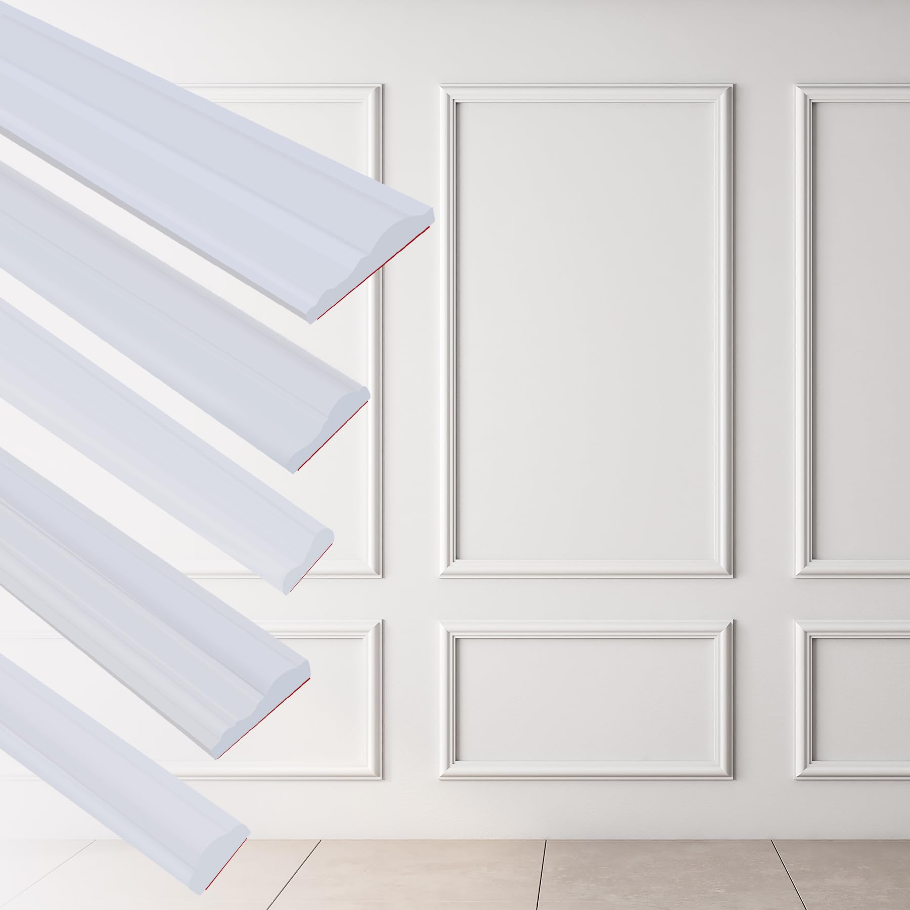 Hungbak 1220 cm di lunghezza x 4,1 cm di larghezza, stacca e attacca la sedia pannello stampaggio, bordo pre-innescato per la decorazione della casa e la protezione delle pareti
