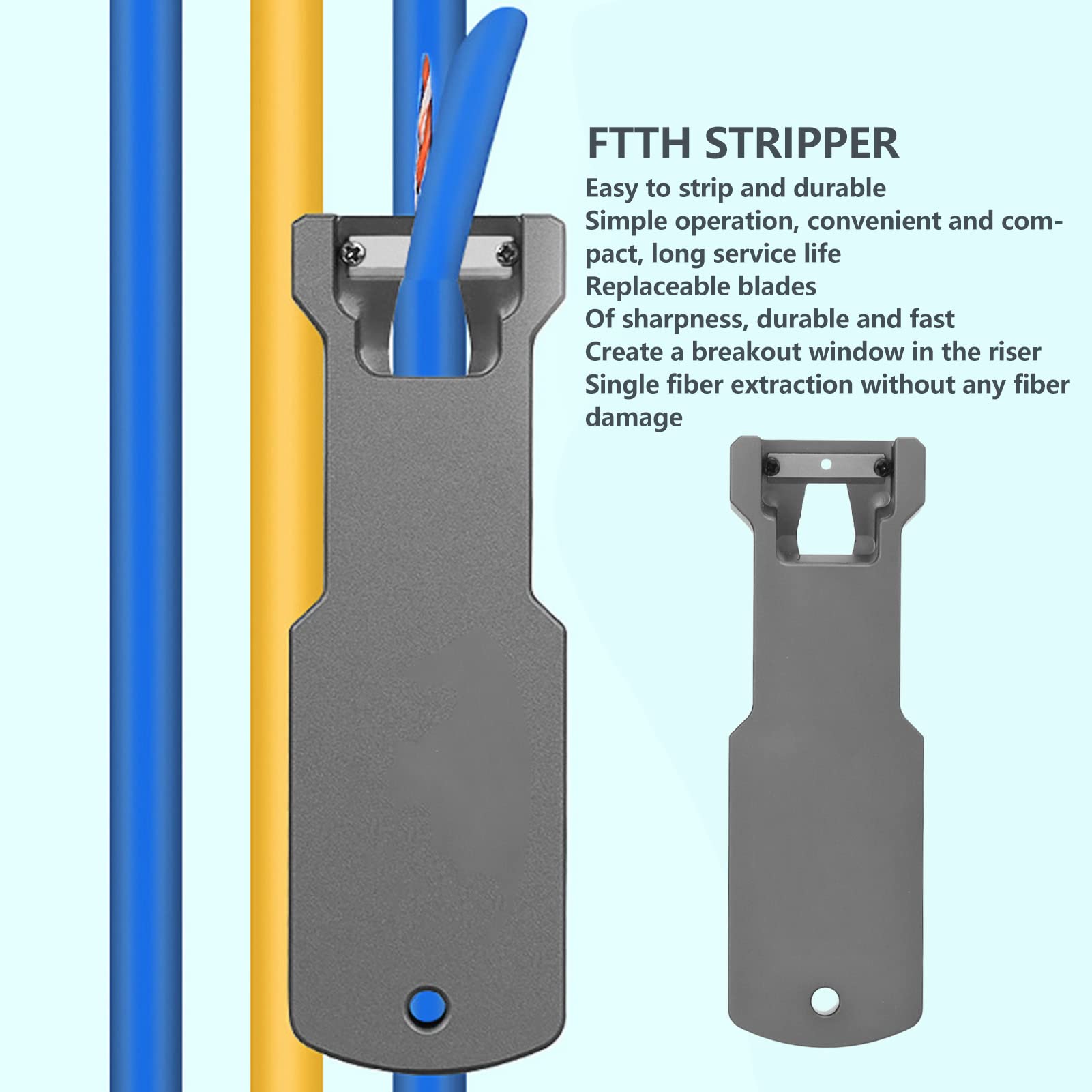 FTTH Stripper Fibre Optique DéNudage Outil À Main Fibre CâBle Stripper Longitudinal Cutter Fibre Optique LâChe Tube Outil