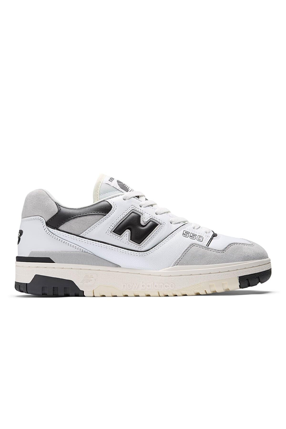 New Balance Herren 550, Base Grey/Black, 7.5 Women/9 Men