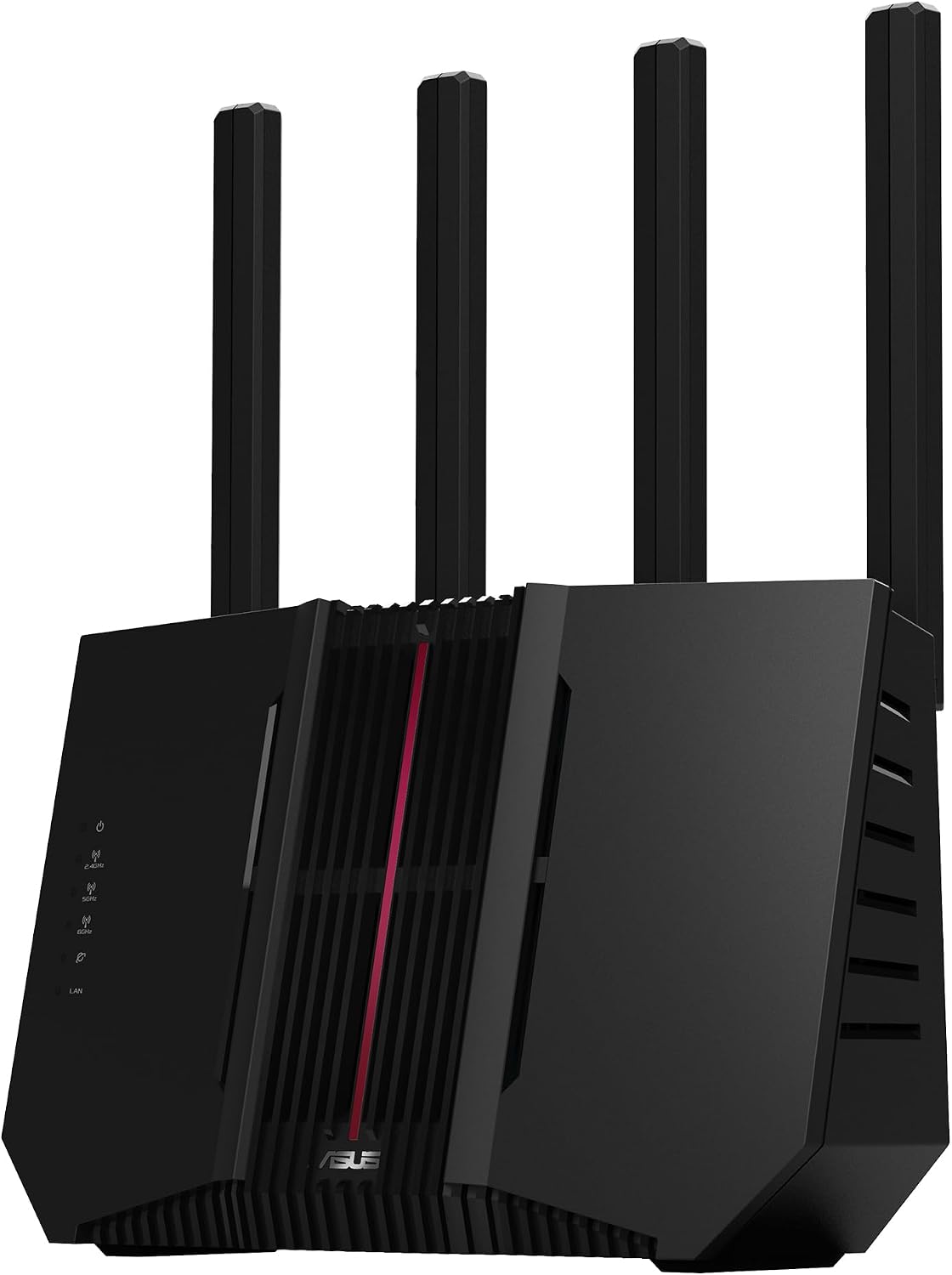 RT-BE9700 WiFi 7 Router - Tri-Band (6GHz), 9.7 Gbps, x2 WAN, Mesh | Coverage up to 2,500 Sq. Ft., Subscription Free Network Security, Parental Controls Included, 2.5G Port x4, VPN support