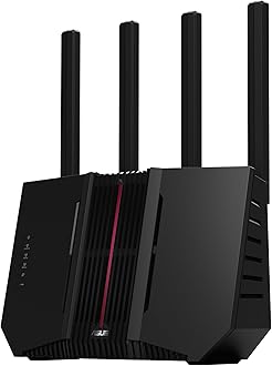 ASUS RT-BE92U Tri-band WiFi 7 Extendable Router: WiFi 7, 802.11be, 100+ devices, AiMesh, Mesh WiFi, 10G WAN ports, Quad 2.5G ports, AI WAN detection, Smart Home Maste, Parental Controls & VPNs - Black