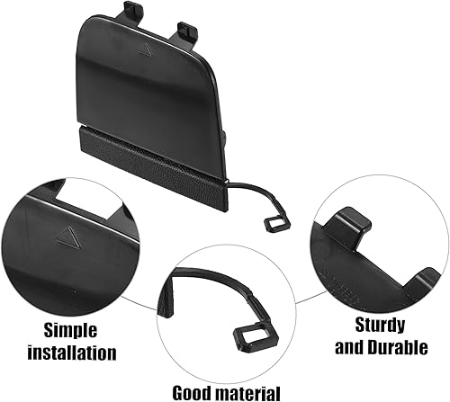 Miniatura 3 de ACROPIX Tapa de gancho de remolque para parachoques delantero para Mercedes-Benz GLA 45 AMG 2018-2020 NO.A1568854200 - Paquete de 1 negro