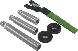 5/8"-11 Angle Grinder Extension Shaft Rotary Connecting Rod with Adjustable Angle Grinder Pin Wrench Lock-Nut Spanner and Flange Nut kit