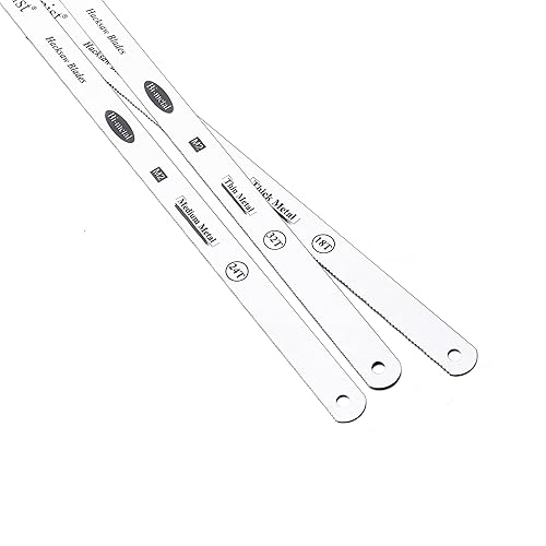 Miniatura 3 de Imachinist S121224x3-S121232x2 12 pulgadas de largo, 12 pulgada de ancho, 24 TPI x 3 unidades + 32 TPI x 2 unidades, hojas de sierra para metales M2