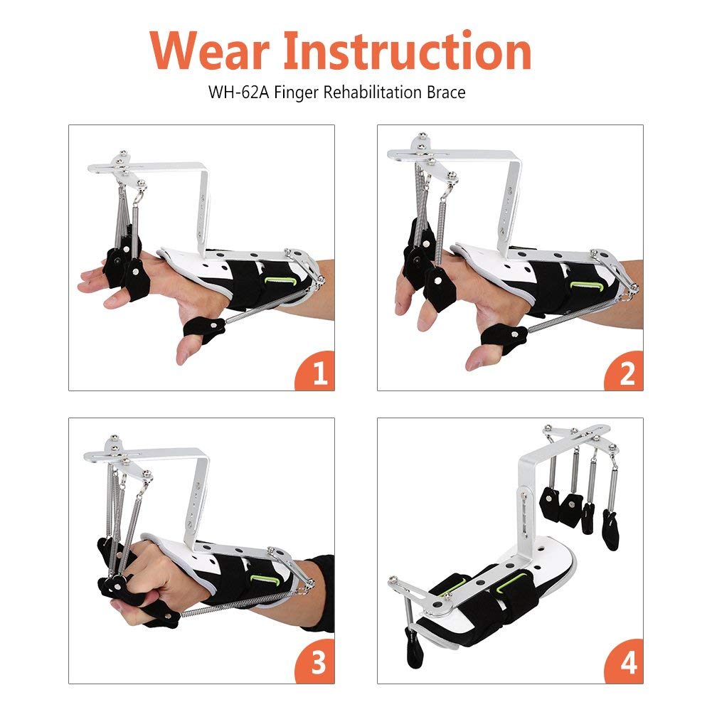 Ortesis Ajustables para Muñeca Y Dedo, Aparato Ortopédico para Rehabilitación de Dedos, Entrenamiento de Rehabilitación de Manos, Ortesis para Dedos, Entrenamiento de Rehabilitación para Pacientes