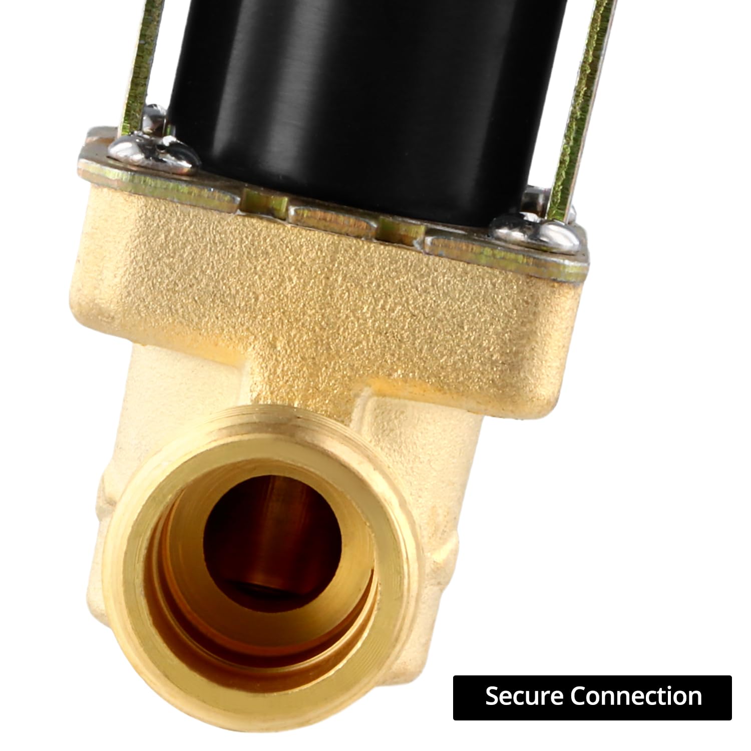 QWORK® G1/2" AC 220V Magnetventil Messing, Elektromagnetventil, Normalerweise Geschlossen Elektrisches Magnetventil für Wassersteuerung