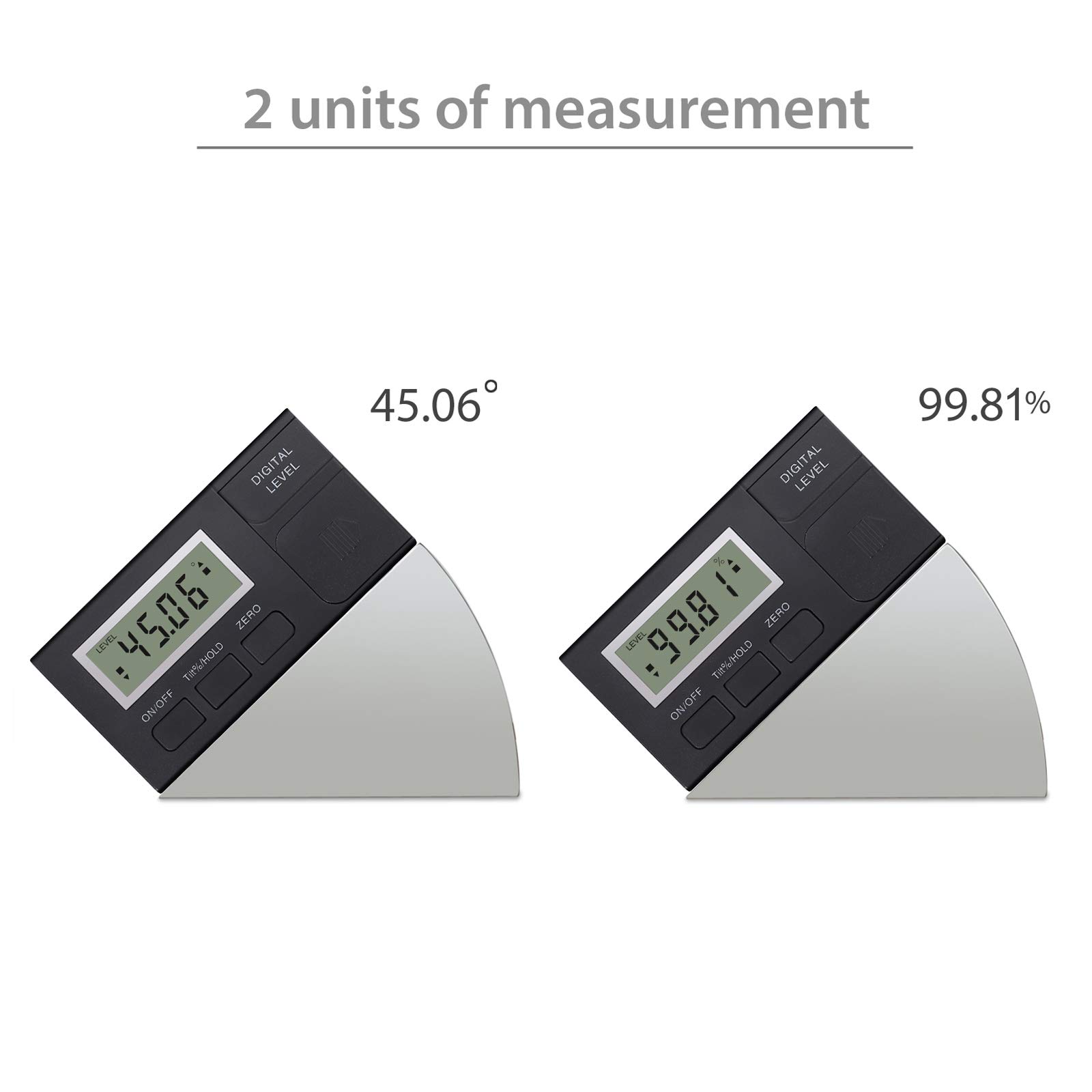 AUTOUTLET Inclinomètre Mini Rapporteur d'Angle Numérique Magnétique pour scie à Onglets 4 x 90 ° Rapporteur Menuiserie pour la Table la Meuleuse et la Perceuse