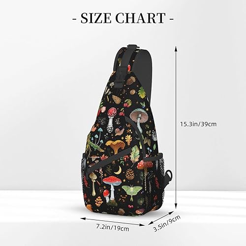 Miniatura 3 de Mochila bandolera de hongo para regalos de hongos bolsa cruzada de hongos para mujeres y hombres bolsa de viaje para senderismo bolsa de pecho