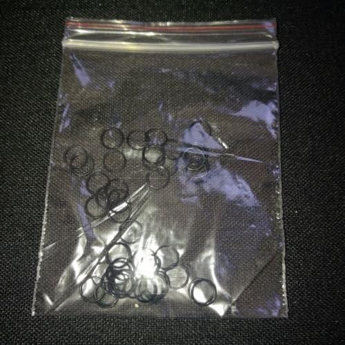 40Pcs Black Rubber O-Rings for M2 and Wancai Fountain Pen, 6x5x0.5mm, 40 Count