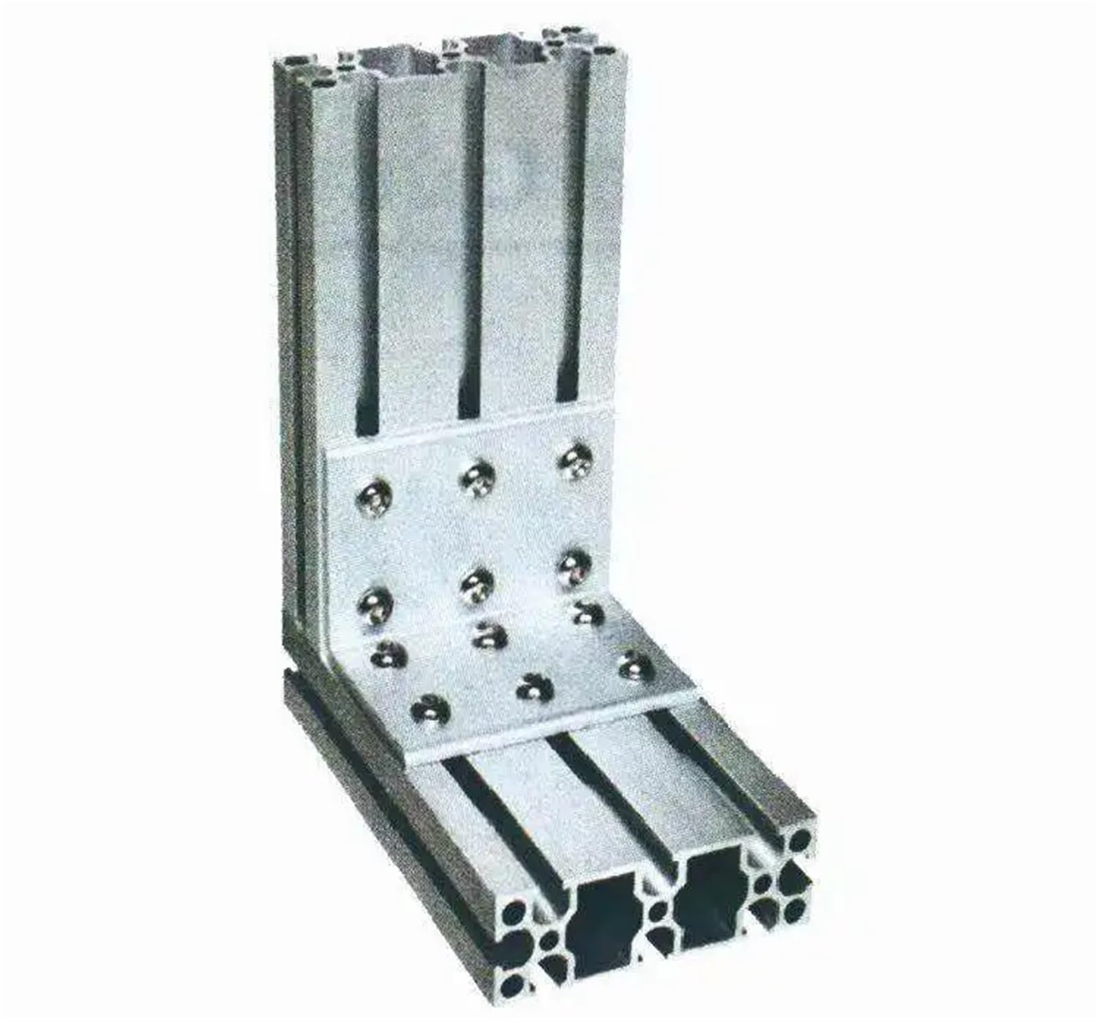 Wsporniki z profili aluminiowych typu L 90 stopni
