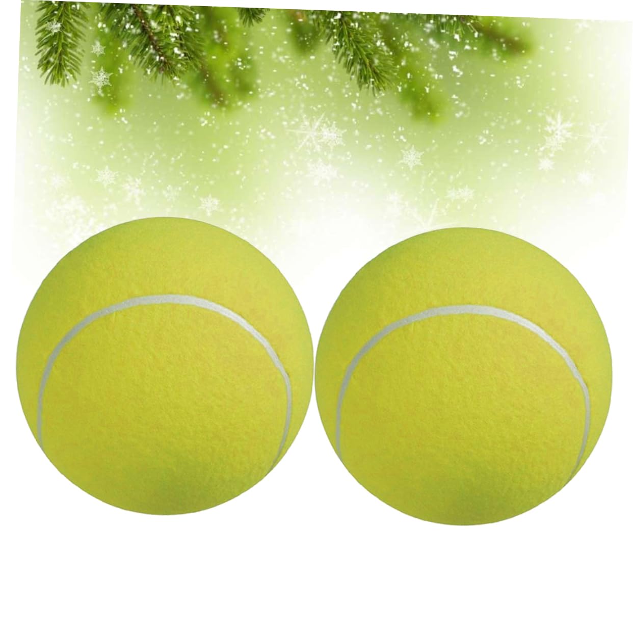 BESPORTBLE 2pezzi Palla da Tennis Gigante di Gonfiabile in Gomma con Superficie in Flanella Morbida Adatto per Gioco all Aperto Giocattolo per Animali Domestici