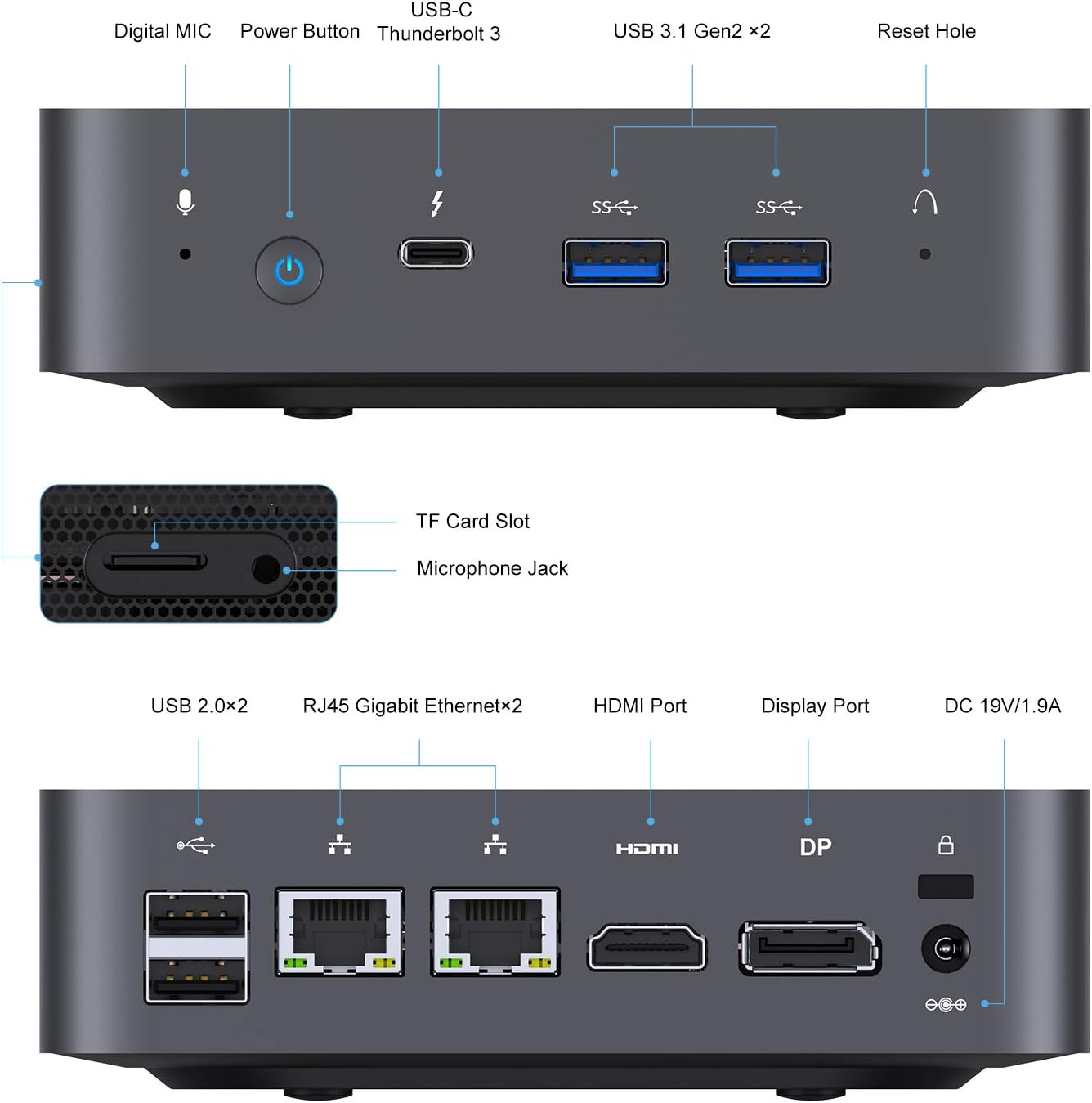 Exclusive Discount 70% Price X35G Mini PC 10th Gen Core i3-1005G1 Desktop Computer, 16GB DDR4 RAM + 256GB NVMe SSD, HDMI 2.0/USB-C(Thunderbolt 3)/DP(5K@60Hz) Outputs, 4xUSB Port, 2xRJ45, BT5.1, DIY SSD One-Day Sale: Up to 80% Off X35G Mini PC 10th Gen Core i3-1005G1 Desktop Computer, 16GB DDR4 RAM + 256GB NVMe SSD, HDMI 2.0/USB-C(Thunderbolt 3)/DP(5K@60Hz) Outputs, 4xUSB Port, 2xRJ45, BT5.1, DIY SSD