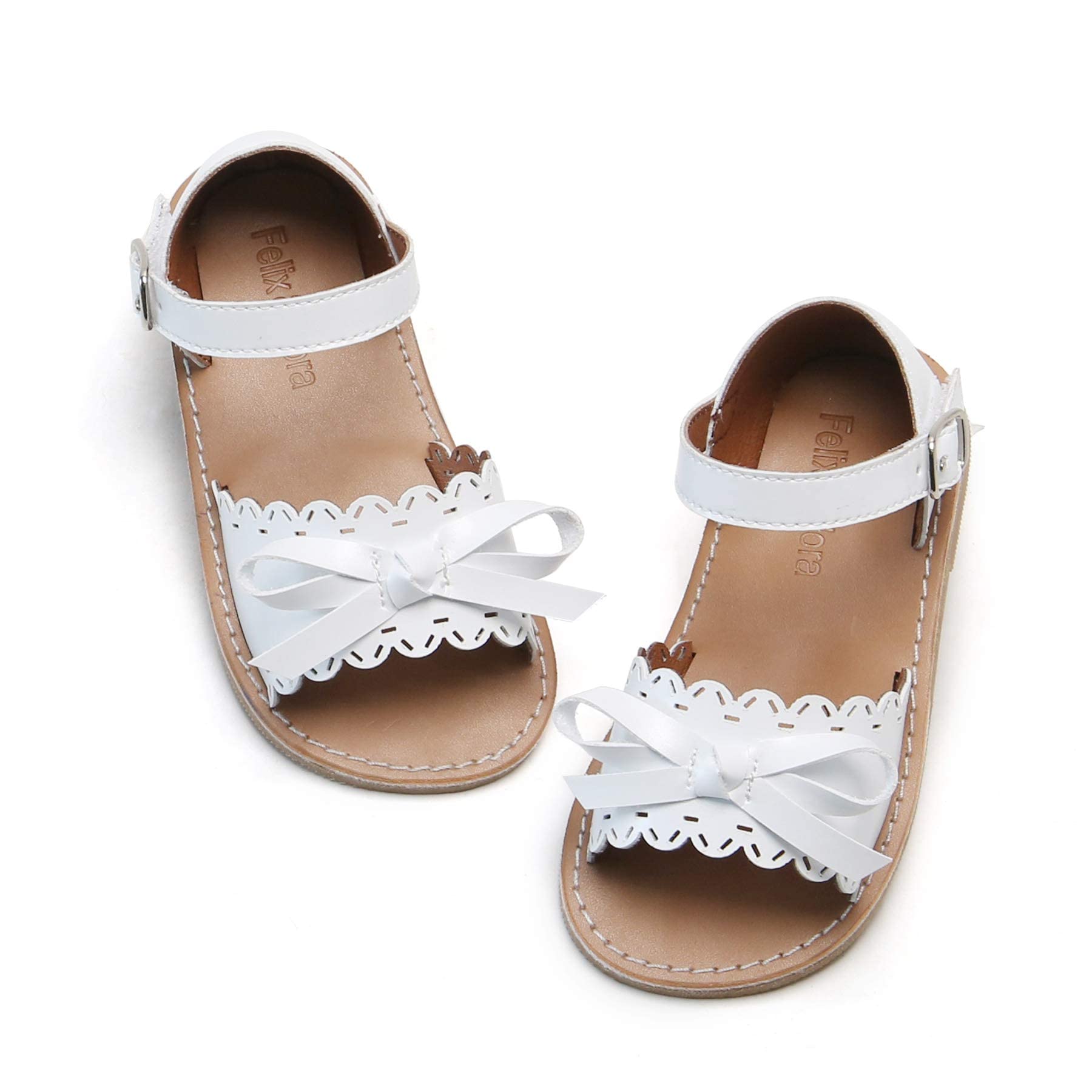 Felix & Flora Toddler Girl Sandals - Little Girl Easter Summer Dress Shoes Lightweight Open Toe Beach Holiday.