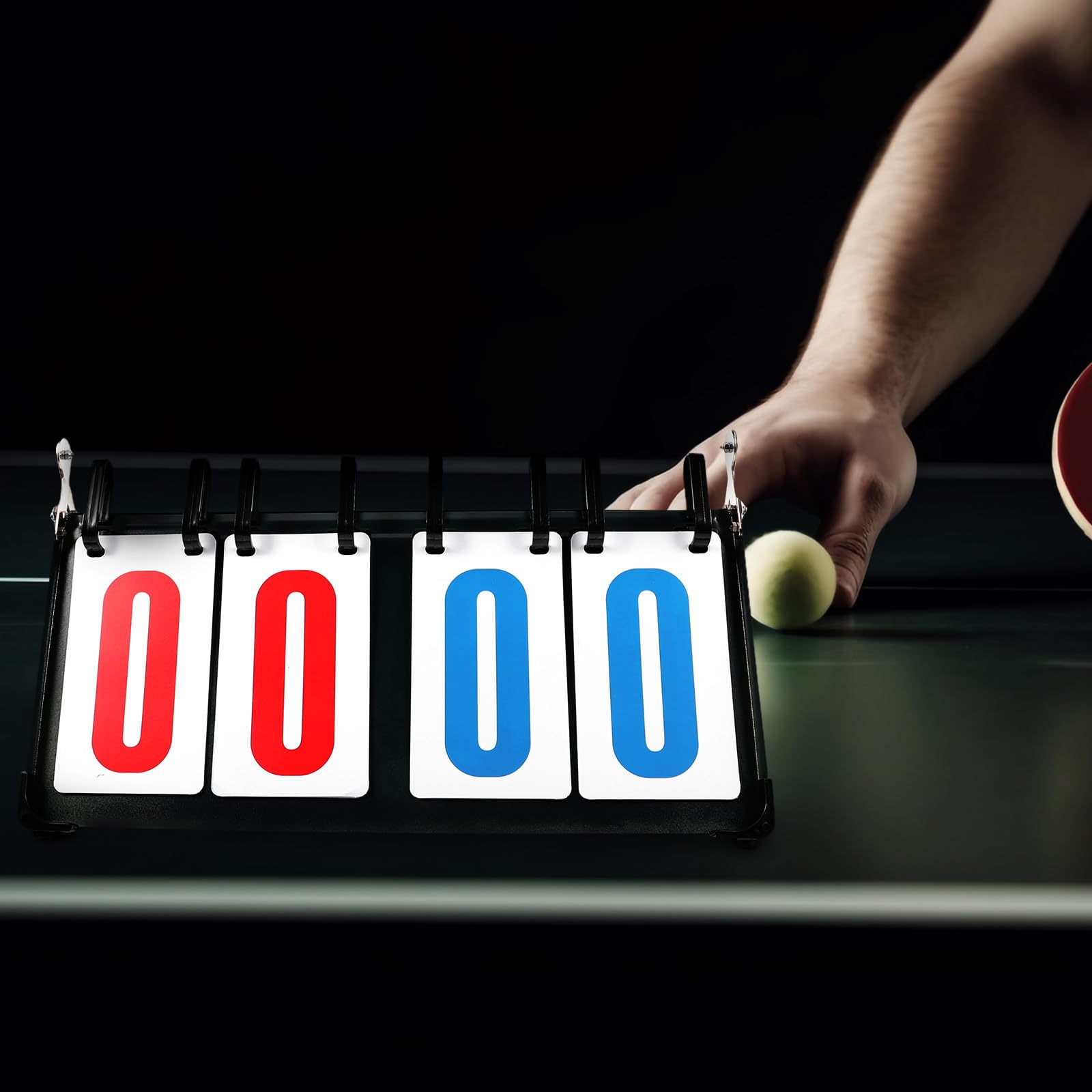 Marcador de Baloncesto y Fútbol Portátil Placa Metálica Fría y PVC, Fácil de Usar y Seguro para Competición Deportiva en Baseball y Basketball