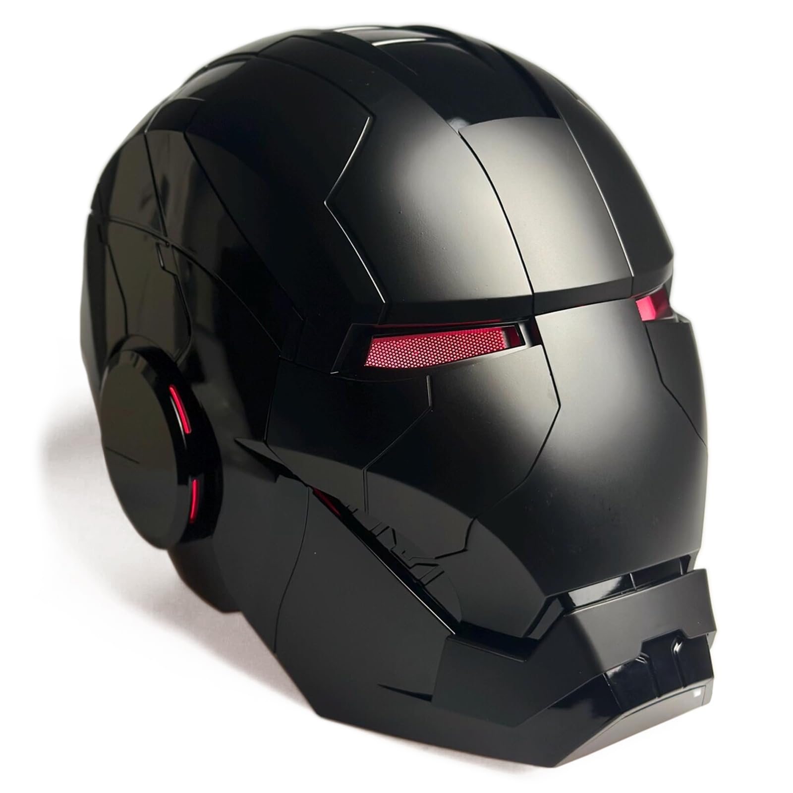 TPTITGCIron Helmet MK5 Black 1:1 Cosplay Mask Electronic, LED Eyes, Voice, Touch & Remote Control, for Adult Role-Playing Helmet Gift
