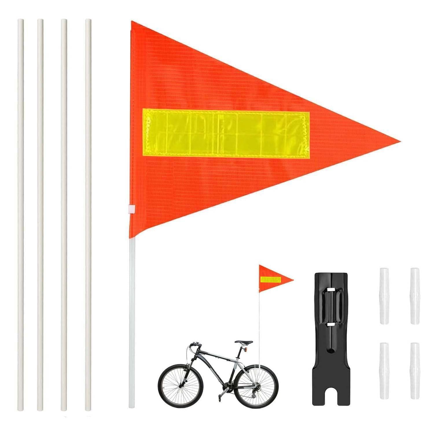 Sunshine smile Reflektierende Fahrradflagge,150 cm Fahrrad Wimpel,Fahrrad Fähnchen,Verstellbare Kinderfahrradfahne,Roller Fahrrad Wimpel Fahne,Street Buddy Fahne,Kinderfahrrad Sicherheitswimpel