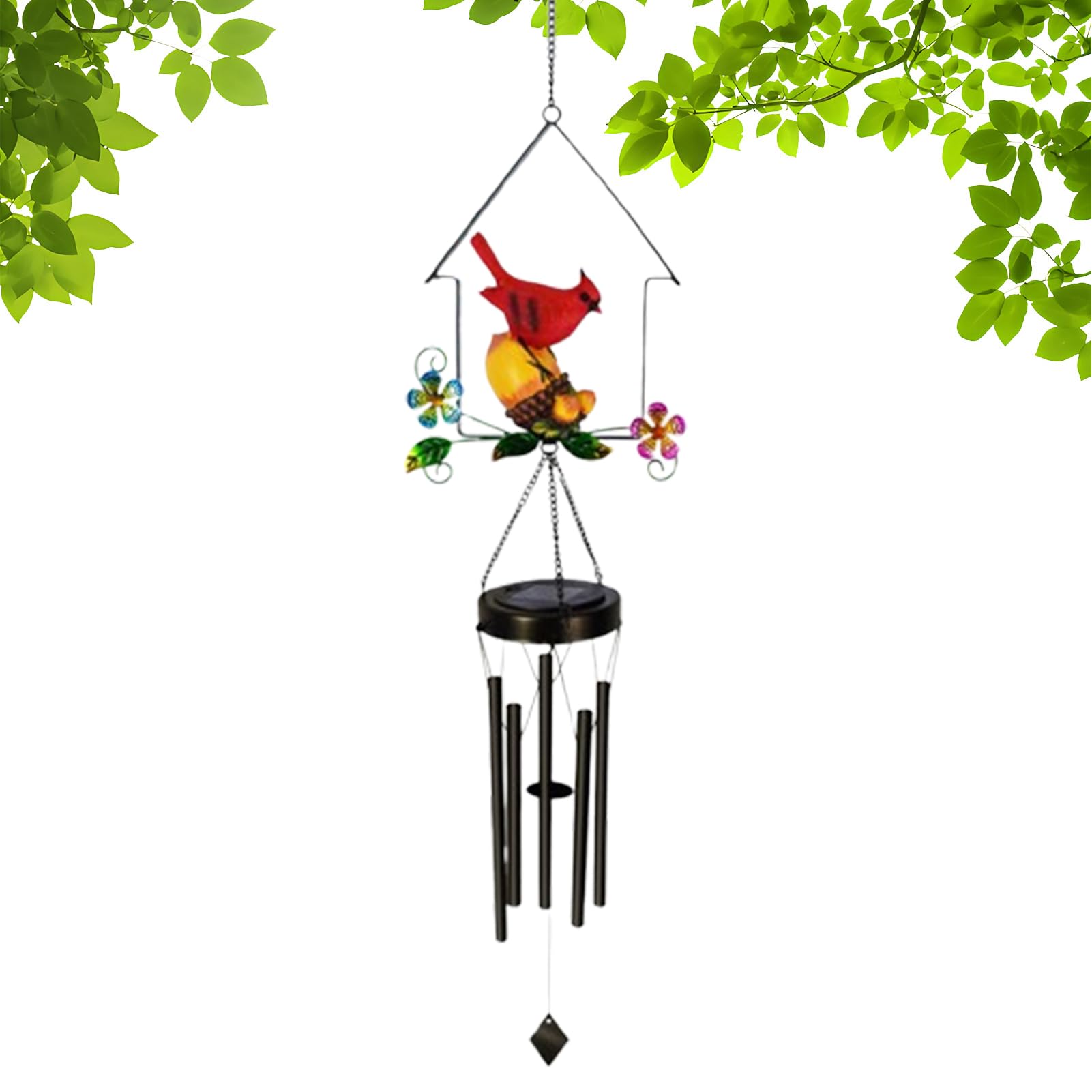 Carillones de Viento Solares con Diseño de Pájaros