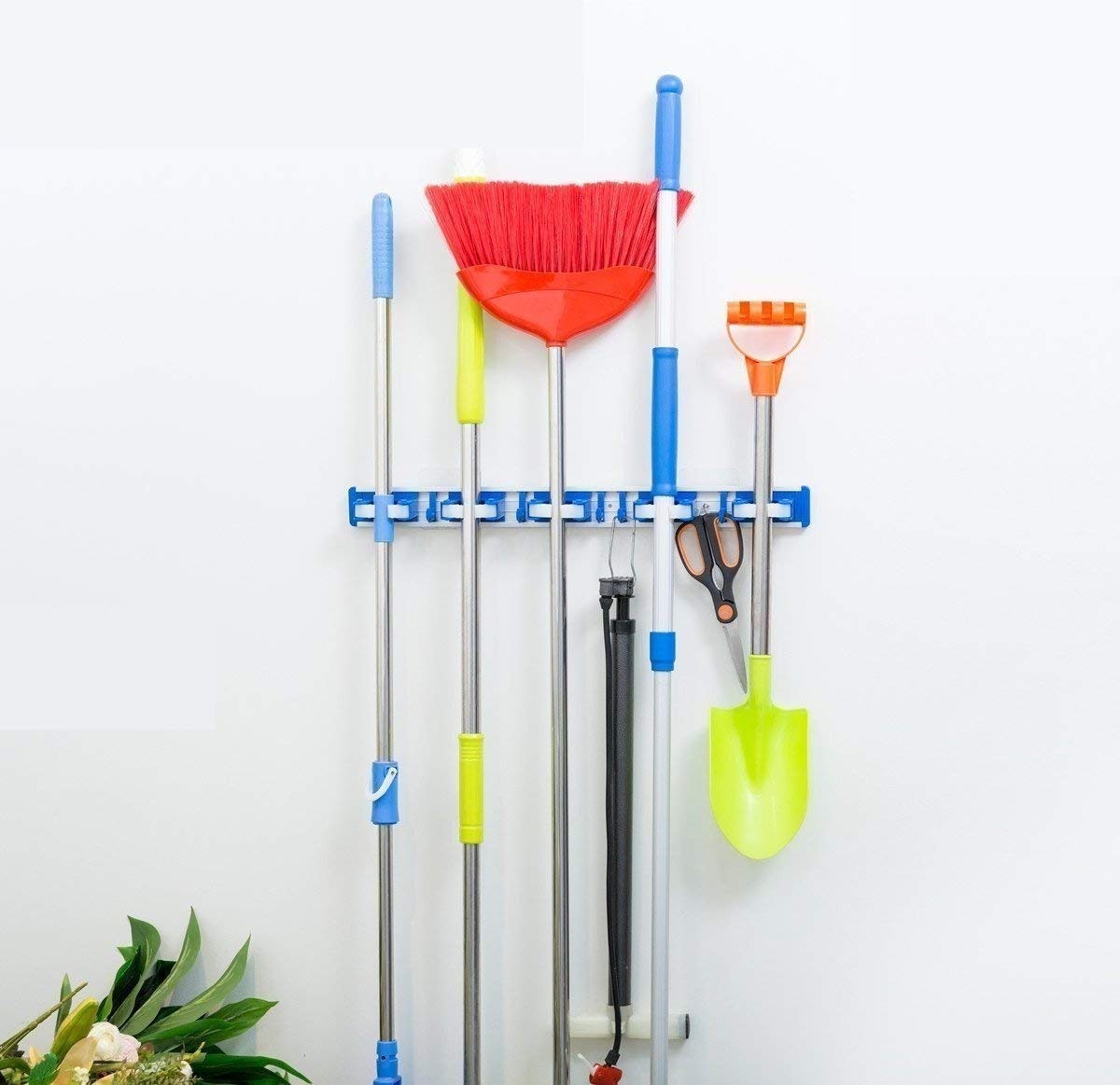 TARGET HYGIENE Wall Mount Aluminium Alloy 5 Position 5 Hooks Mop and Broom Holder Storage Organizer (Blue) (B07Z7NHV44) Amazon Price History, Amazon Price Tracker