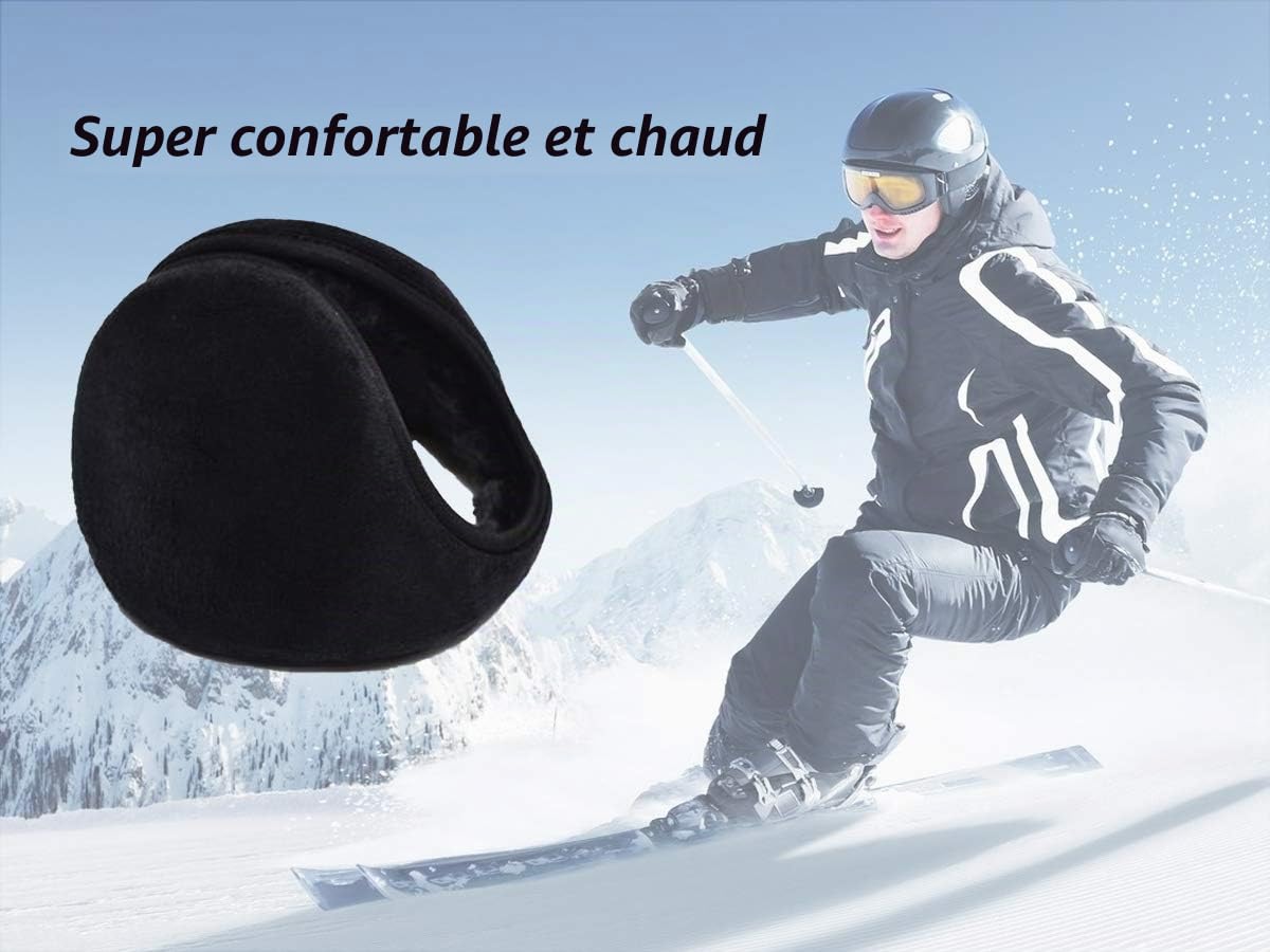 YQXCC Cache-oreilles Hommes & Femmes, Chaud Hiver en Toison | Classique unisexe, doux et coupe-vent pour ski, course, randonnée, vélo, sport d'hiver et activités extérieures