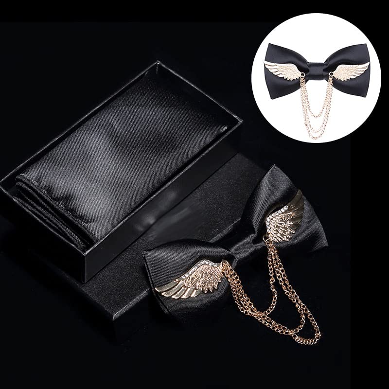 Set de corbata de moño y pañuelo de seda para hombre miniatura 2