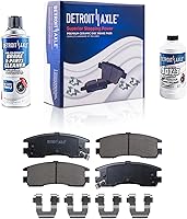 Vista 115 de Detroit Axle - Pastillas de freno delanteras para Nissan Pathfinder Frontier D21 720 Pickup Subaru SVX Pastillas de freno de cerámica con reemplazo