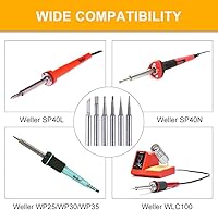 Vista 3 de 6PCS Soldering Tips for Weller ST Series Tip Replace Weller ST7 WLC100,SP40L / SP40N and WP25, WP30, WP35 Irons Tips