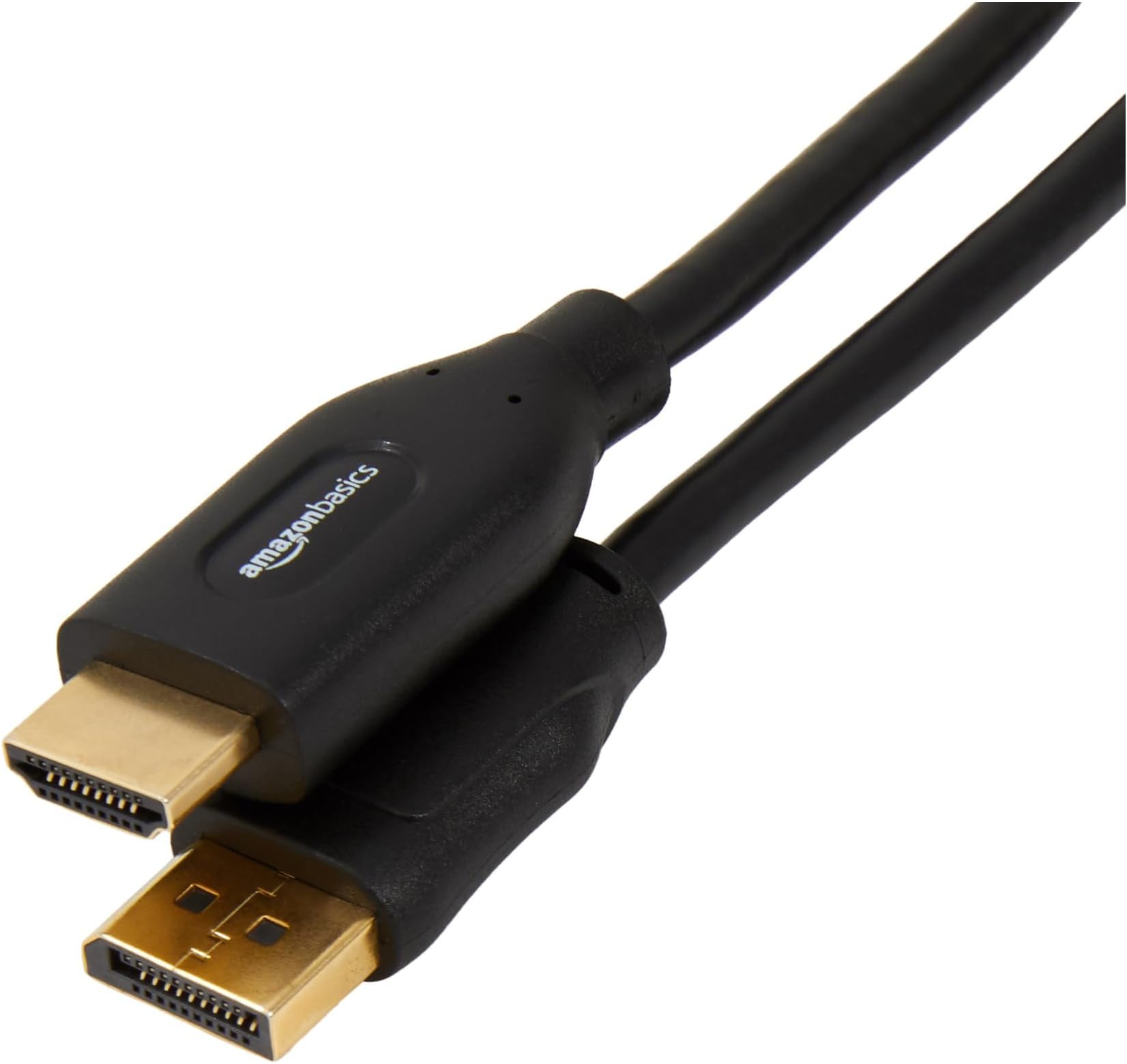 AmazonBasics DisplayPort (DisplayPort) to HDMI Converter Cable, 4K@30Hz, Unidirectional Transmission, 1.8m, 10-Pack, Black