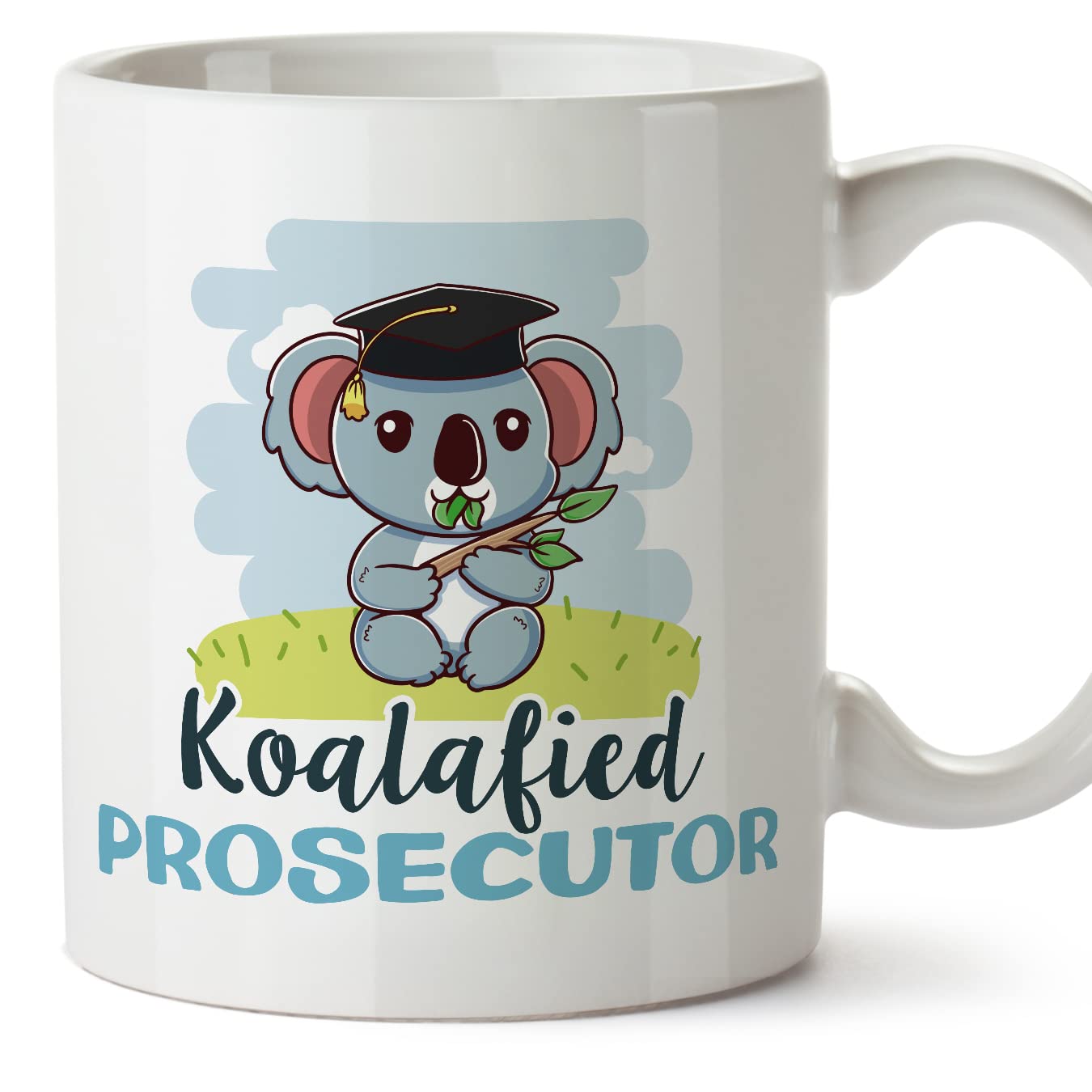 MUGFFINS Prosecutor Man Mug - in English - Koalafied - Funny Gift for Colleagues - Ceramic 11oz Mug