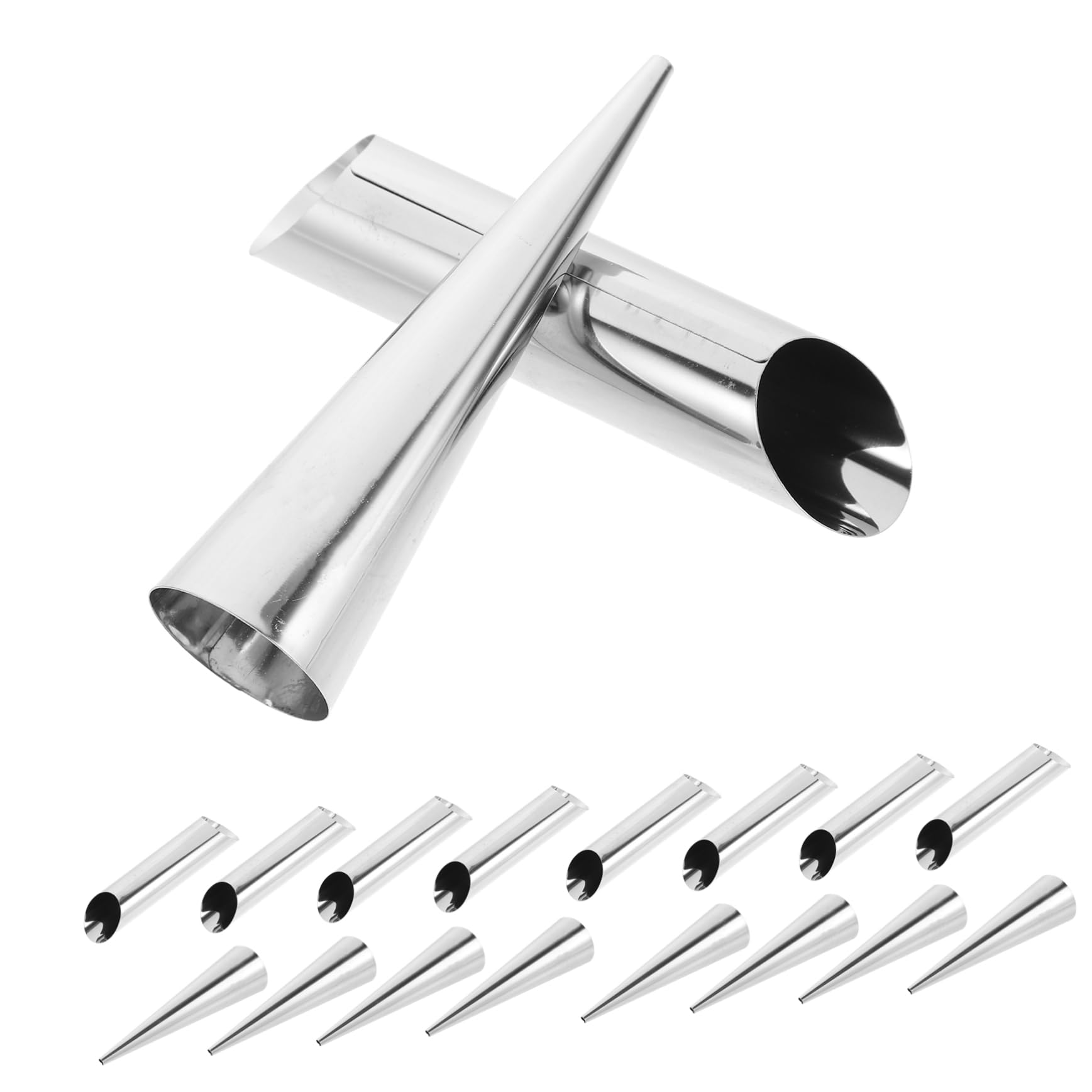 VINTORKY Cone Roll Croissant Moulds Stainless Steel Bread Molds Horn Molds for Croissant and Pastry Making