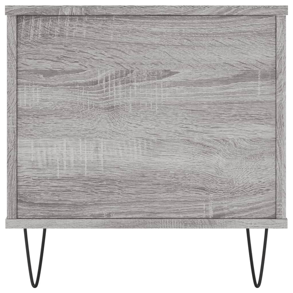 Homgoday Table basse grise Sonoma 90 x 44,5 x 45 cm en bois d'ingénierie, table d'appoint pour salon, salle de réception d'invités, chambre à coucher et mobilier de bureau