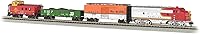 Bachmann Super Chief N Scale Ready-to-Run Electric Train Set - F7-A Locomotive, E-Z Track & Santa Fe Warbonnet