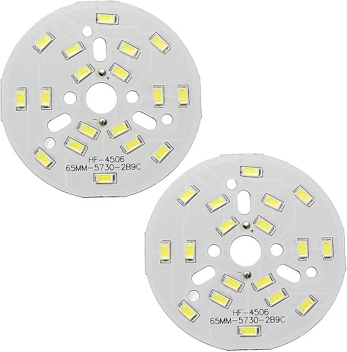 Miniatura 1 de uxcell Bombilla de chip LED 300mA 9W 18 LEDs 5730 dispositivos montados en superficie Módulo de aluminio Tablero blanco puro Super brillante 2.559