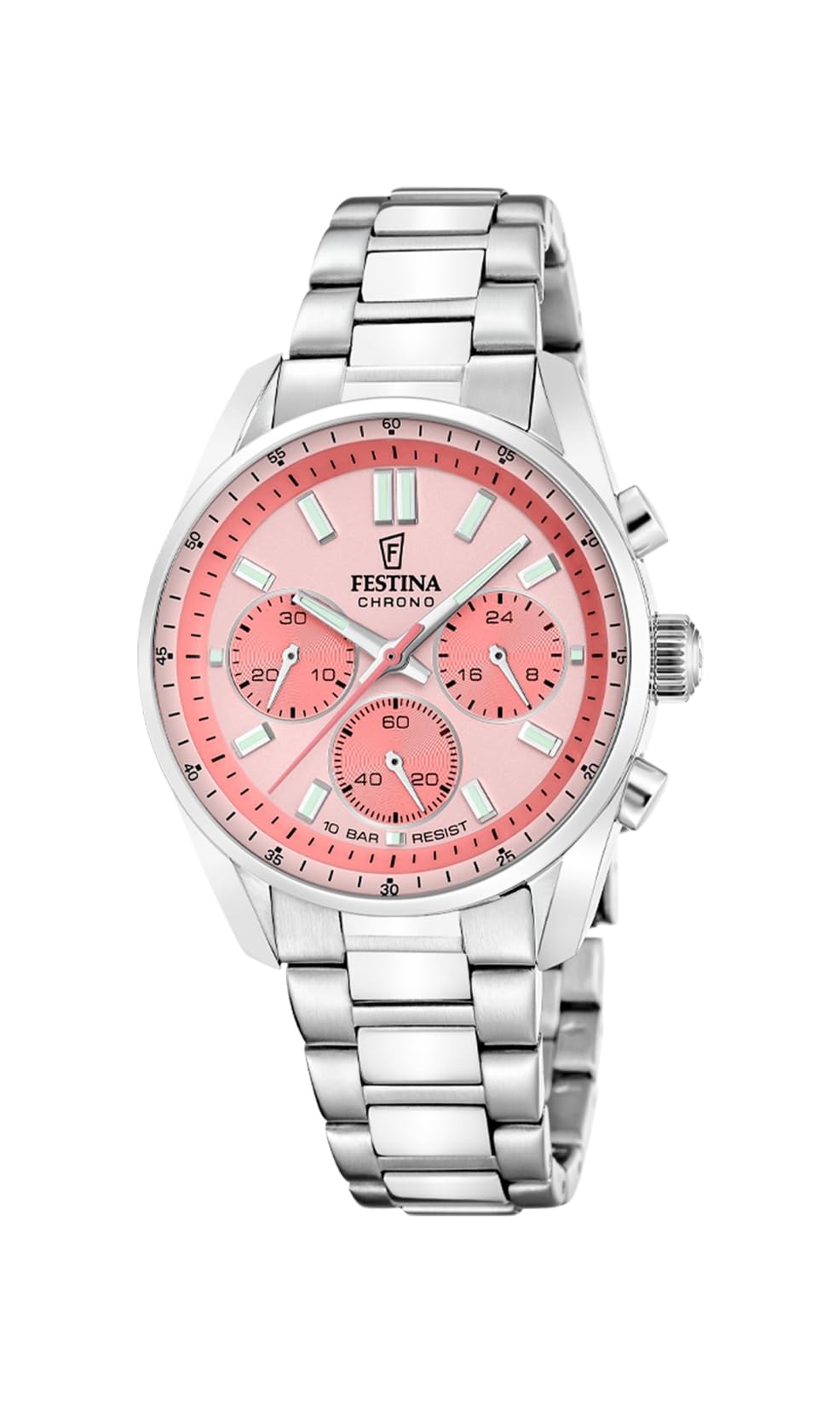 Festina Unisex Stainless Steel Chronograph Watch with Steel Bracelet F20753/4